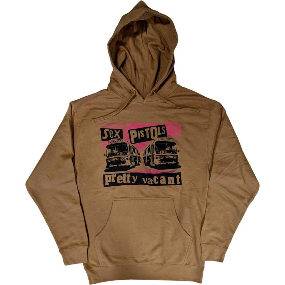 Sex Pistols Unisex Adult Pretty Vacant Hoodie / Sand